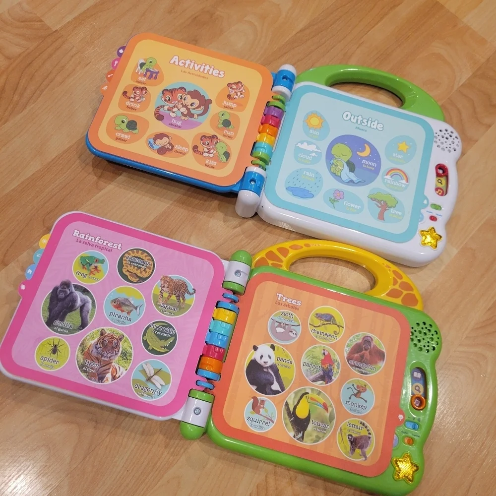 Leapfrog 100 Words and 100 Animals Electronic Touch And Learn Book Bundle